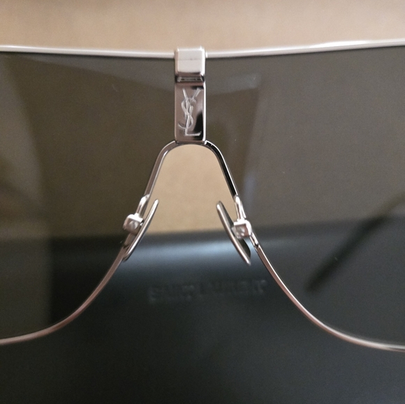 YSL / Saint Laurent - SL 1 Mask Argent Sunglasses - Picture 5 of 6